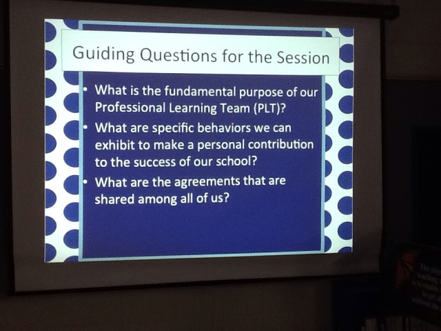 Our Guiding Questions for the first session. 